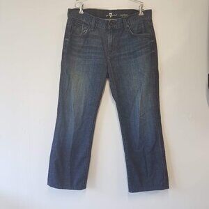 7 For All Mankind Jeans Men 34 Blue Austyn Relaxed Fit Straight Leg Denim
